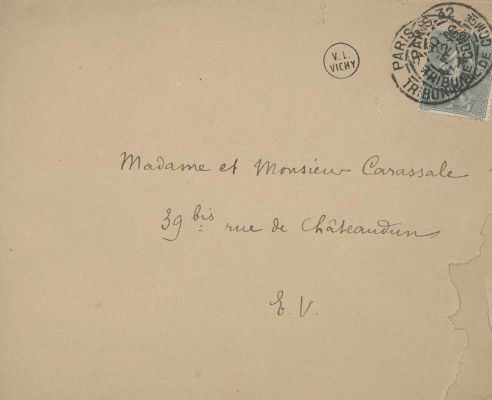 Lettre de Mme Carassale à Charles-Louis Philippe