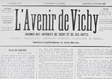 presse ancienne vichy